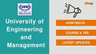 university of engineering and management