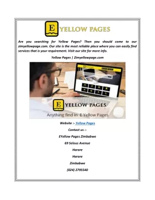 Yellow Pages  Zimyellowpage.com
