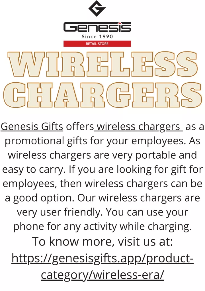 wireless wireless chargers chargers genesis gifts
