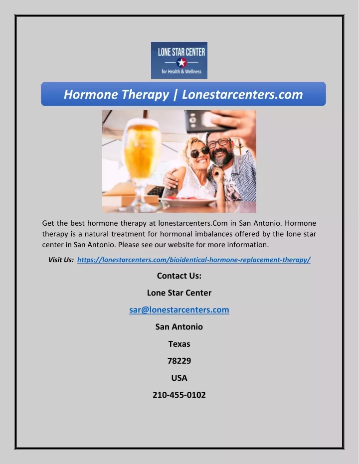 hormone therapy lonestarcenters com