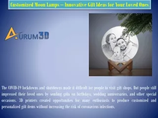 3D Print Customized Moon Lamps - Aurum3D
