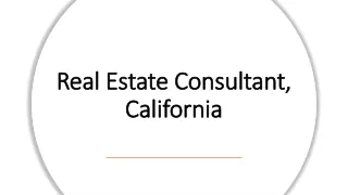 Real Estate Consultant California