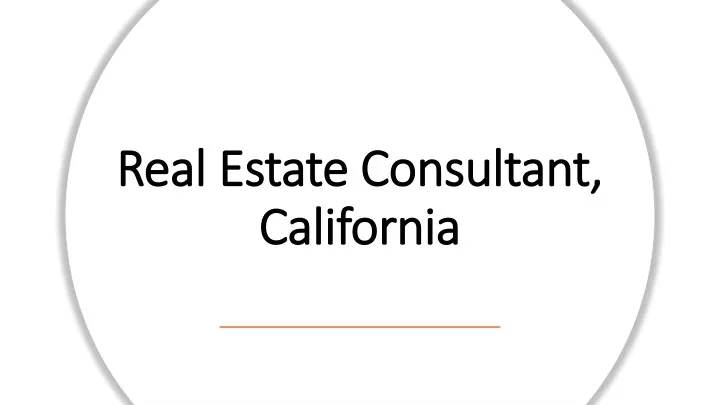 real estate consultant california