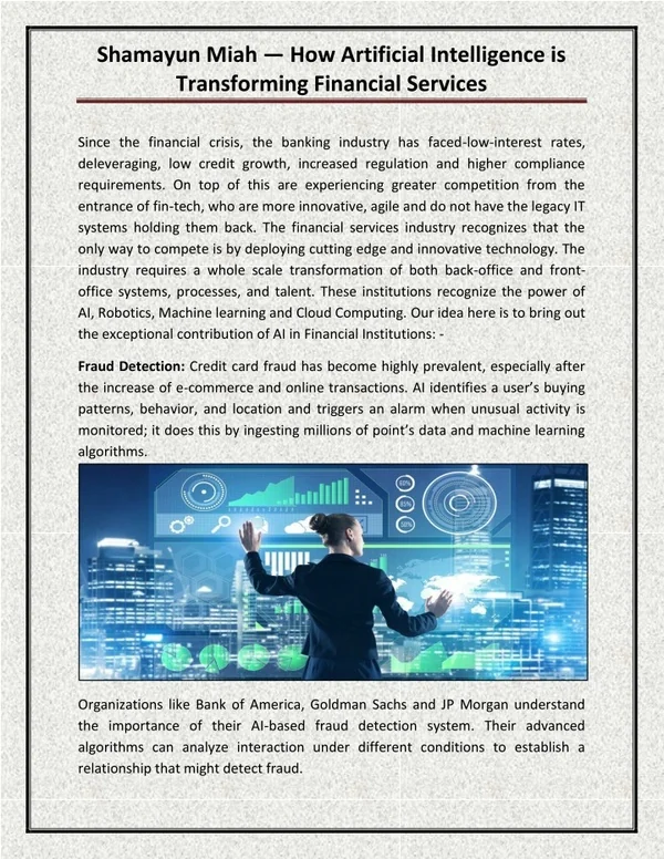 Shamayun Miah — How Artificial Intelligence is Transforming Financial Services-converted