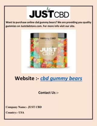 cbd gummy bears