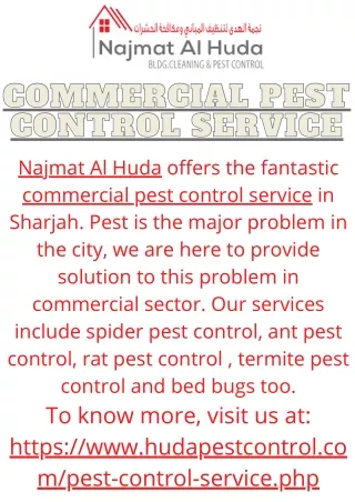 Commercial Pest Control Service | Huda Pest Control