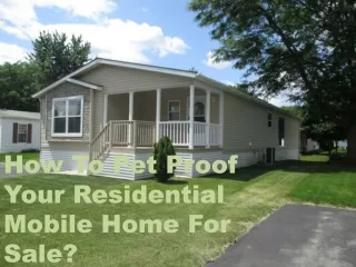 How To Pet Proof Your Residential Mobile Home For Sale