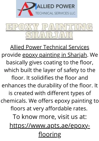 Epoxy painting Sharjah | APTS