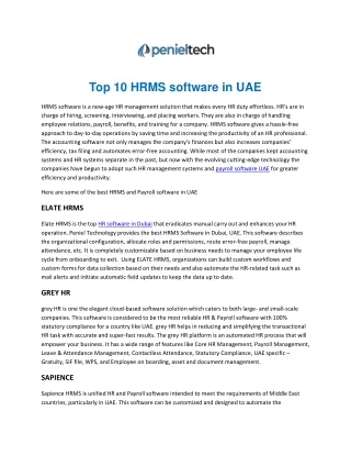 top 10 hrms software in uae