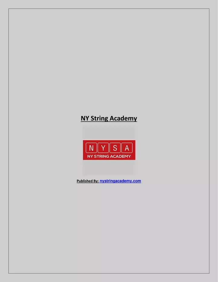ny string academy
