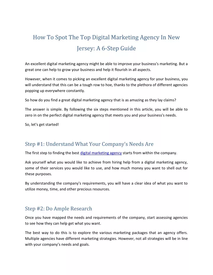 how to spot the top digital marketing agency