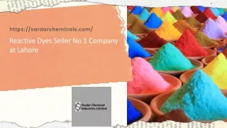 Reactive Dyes Seller No 1 Company at Lahore