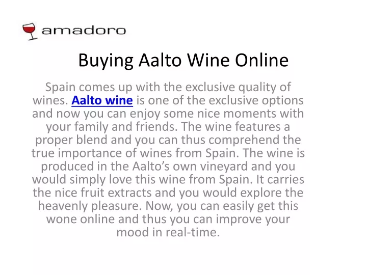 buying aalto wine online