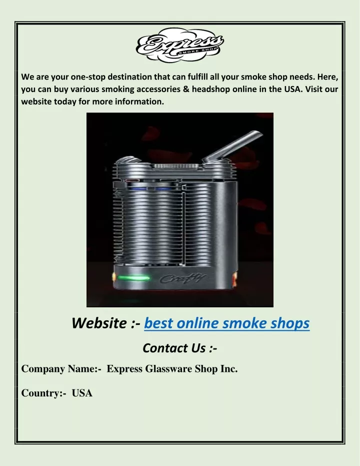 PPT best online smoke shops PowerPoint Presentation, free download