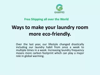 eco friendly gamprs laundry