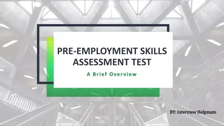 pre employment skills assessment test