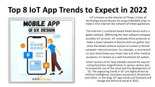 Top 8 IoT App Trends to Expect in 2022