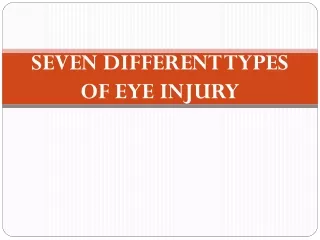 seven different types of eye injury