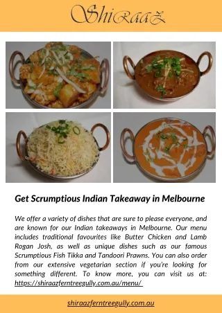 Get Scrumptious Indian Takeaway in Melbourne