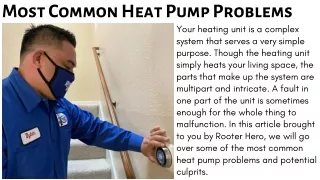 most common heat pump problems