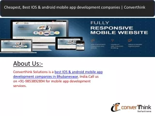 cheapest best ios android mobile app development