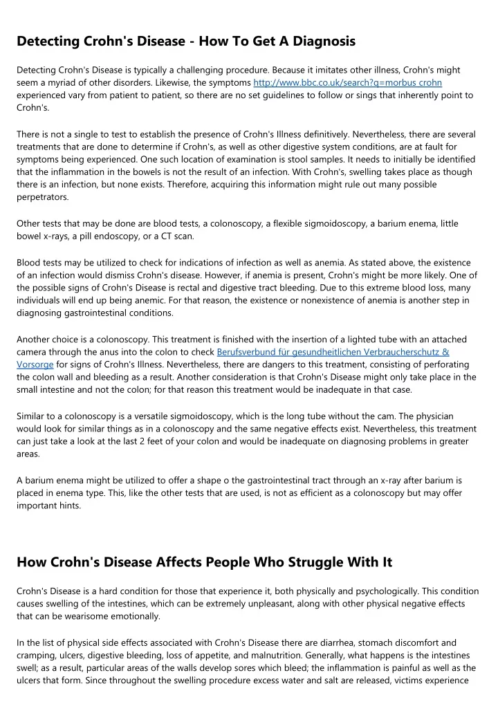 detecting crohn s disease how to get a diagnosis