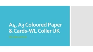 a4 a3 coloured paper cards wl coller uk
