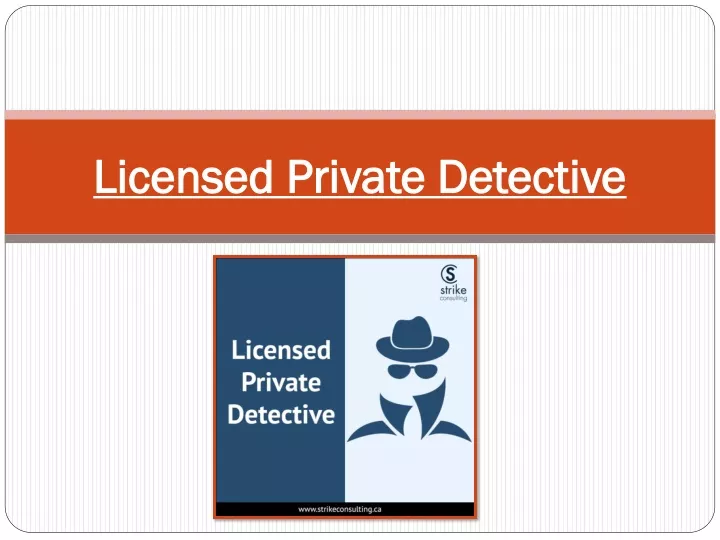licensed private detective