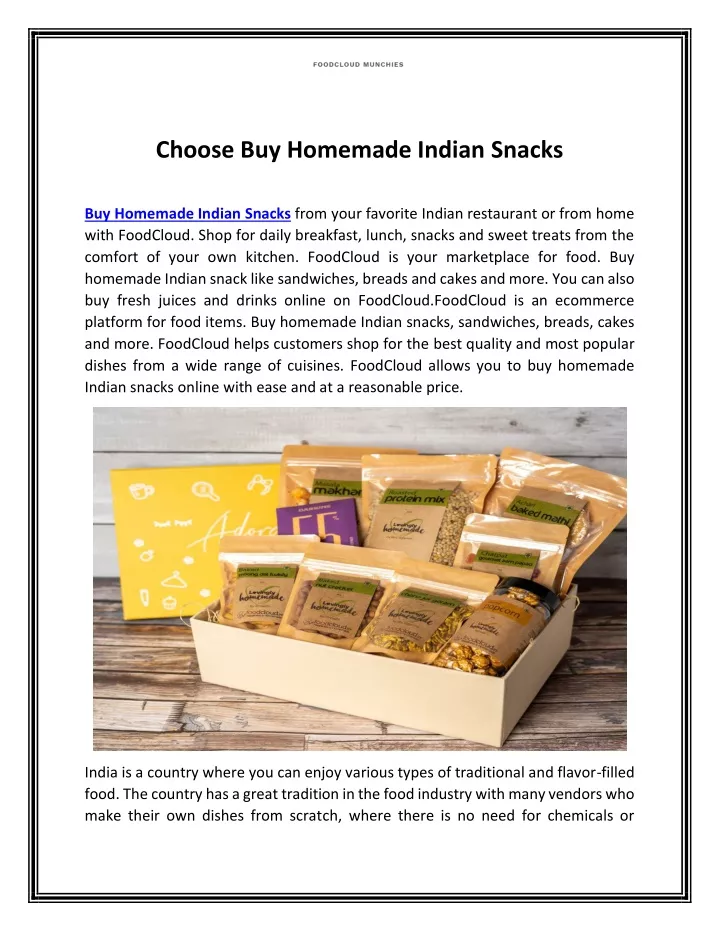 choose buy homemade indian snacks