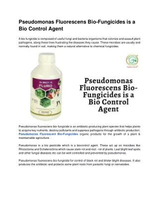 pseudomonas fluorescens bio fungicides