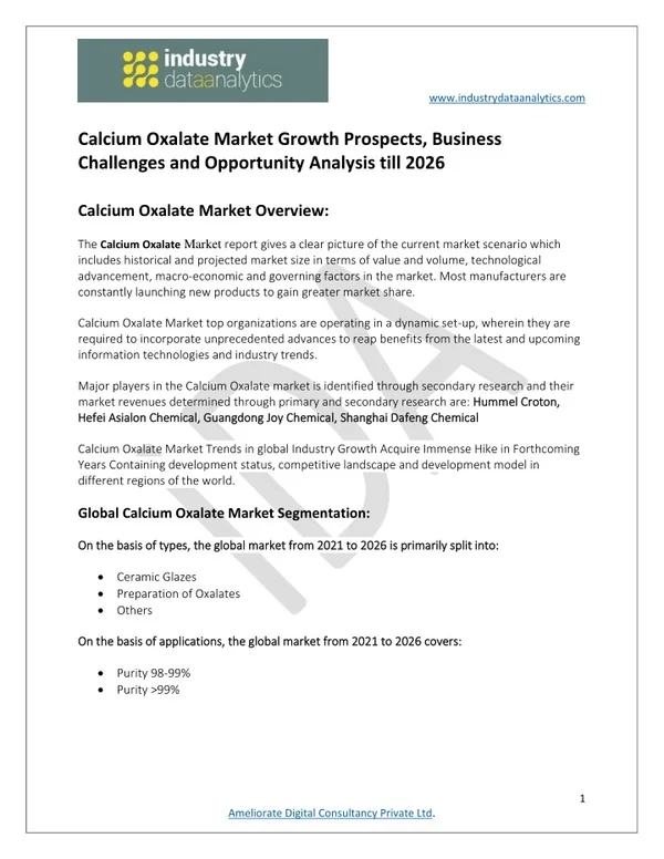 www industrydataanalytics com