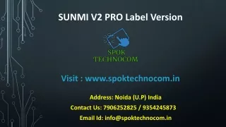 SUNMI V2 PRO Label Version from SPOK Technocom