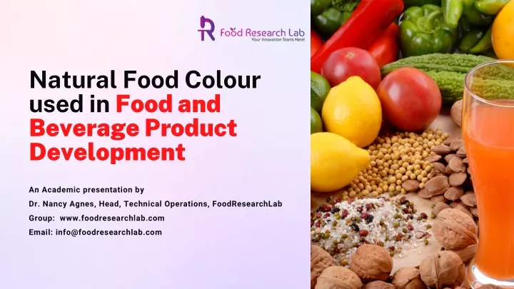 natural food colour used in food and beverage