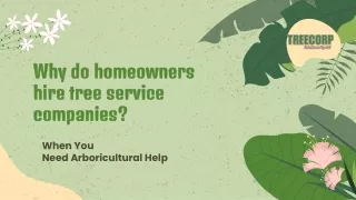 Why do homeowners hire tree service companies