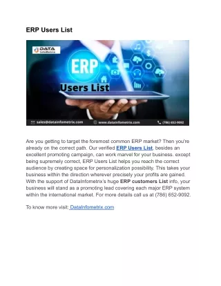 ERP Users List