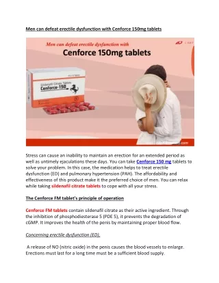 Men can defeat erectile dysfunction with Cenforce 150mg tablets (1)