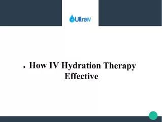 How IV Hyderation Therapy Effective