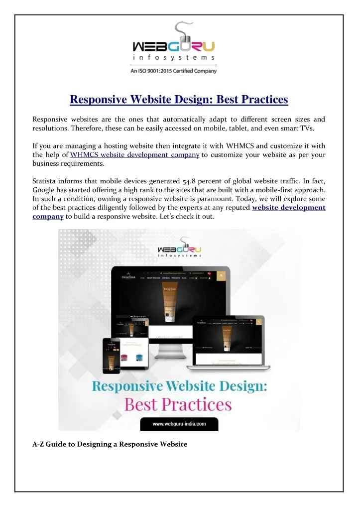 responsive website design best practices