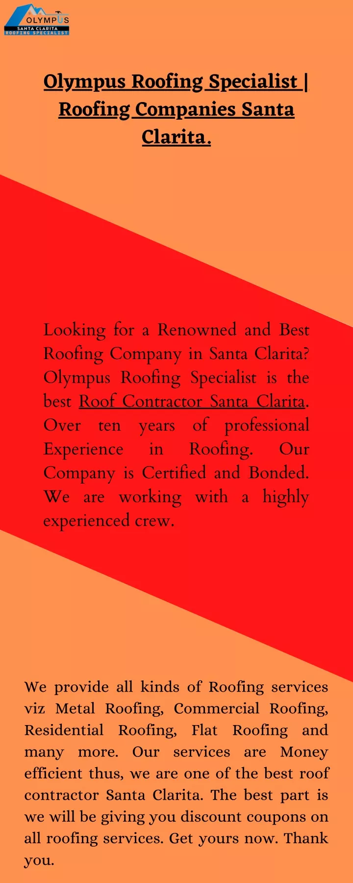 olympus roofing specialist roofing companies