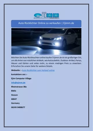 auto r cklichter online zu verkaufen ejimm de