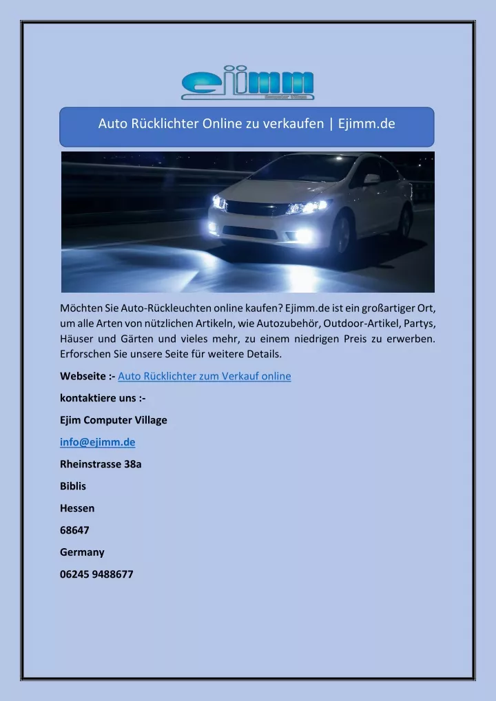 auto r cklichter online zu verkaufen ejimm de