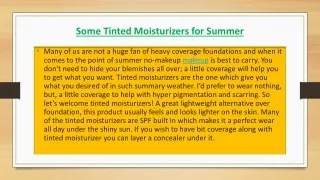 some tinted moisturizers for summer