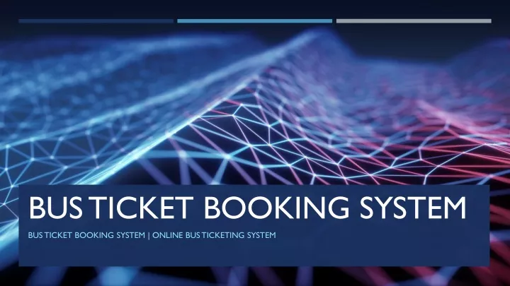 bus ticket booking system