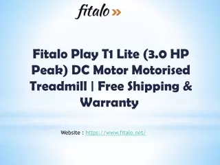 Buy Treadmill - Fitalo Play T1 Lite Treadmill