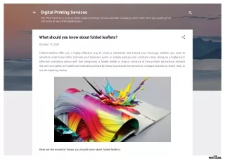 digital printing services