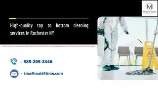 High-quality top to bottom cleaning services in Rochester NY