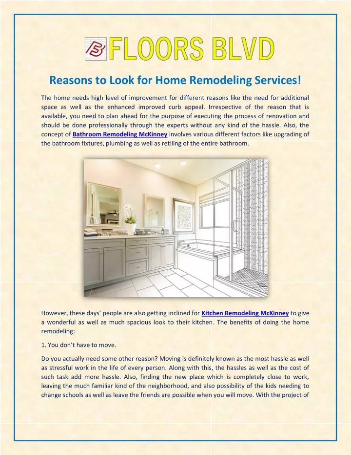 reasons to look for home remodeling services