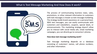 what is text message marketing and how does