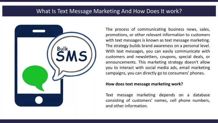 what is text message marketing and how does
