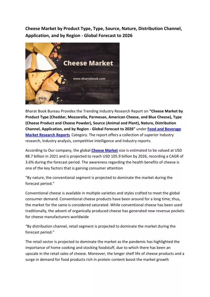 cheese market by product type type source nature